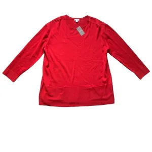 NWT J. Jill True Red 100% Cashmere Sweater XL P