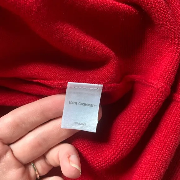 NWT J. Jill True Red 100% Cashmere Sweater XL P