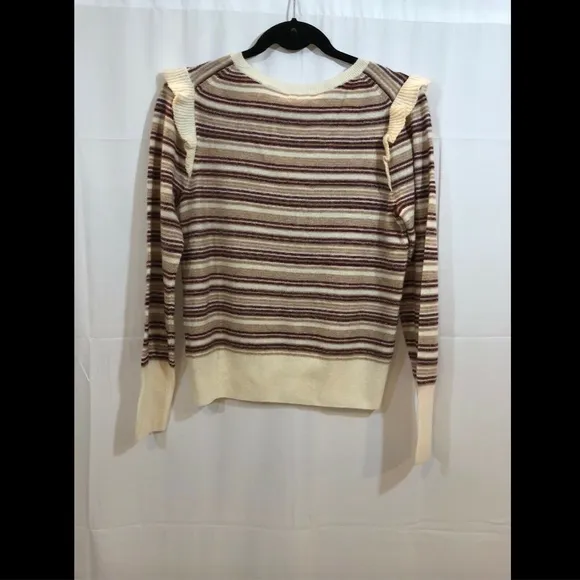 NWT‎ Joie V-Neck Striped Wool Blend Sweater Small