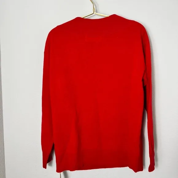 NWT Oshlen Wool Cashmere Red Sweater, Size Medium