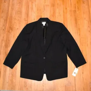 NWT Pendleton Black Wool Blazer Sz 22W