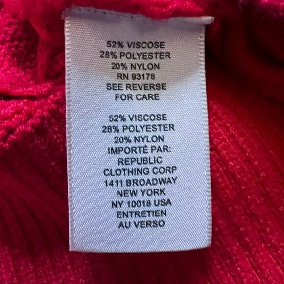 NWT Philosophy Cherry Red Viscose Blend Cable Knit Sweater Old Money - Medium