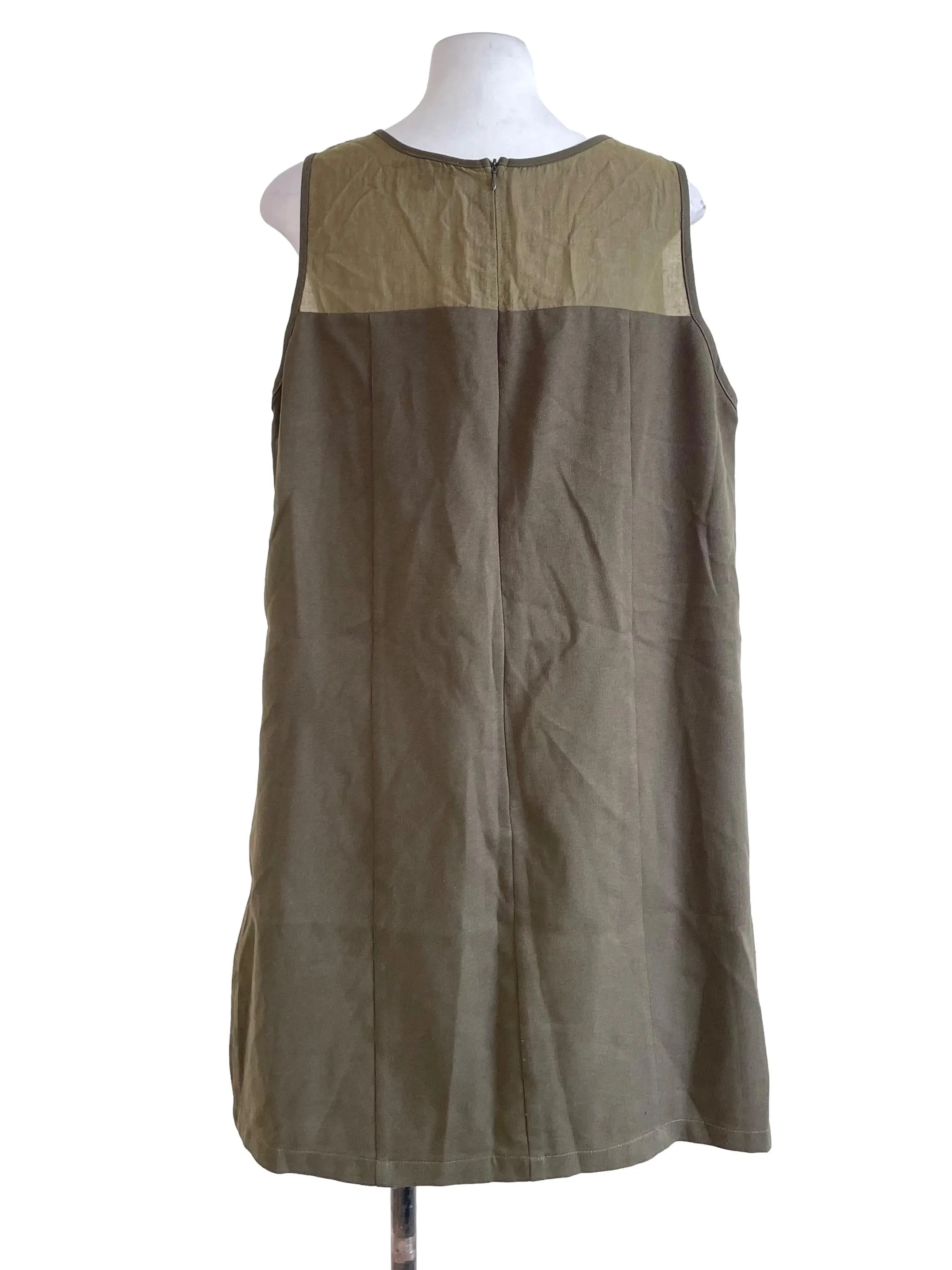 Olive Green A-Line Dress