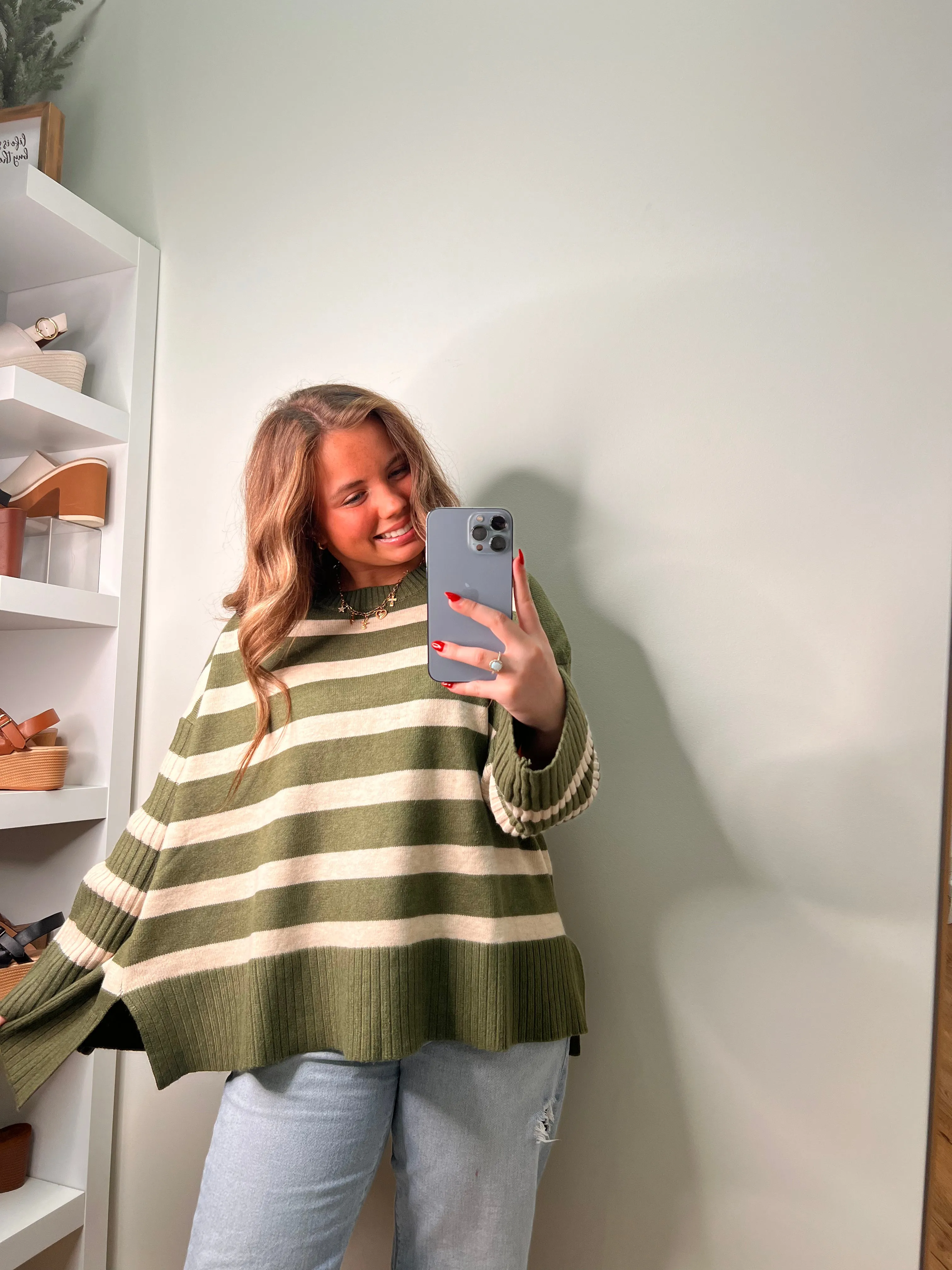 Olive You Striped Sweater