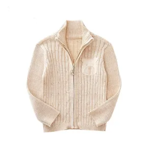 Organic Cotton Zip Cardigan Sweater for Baby Boys