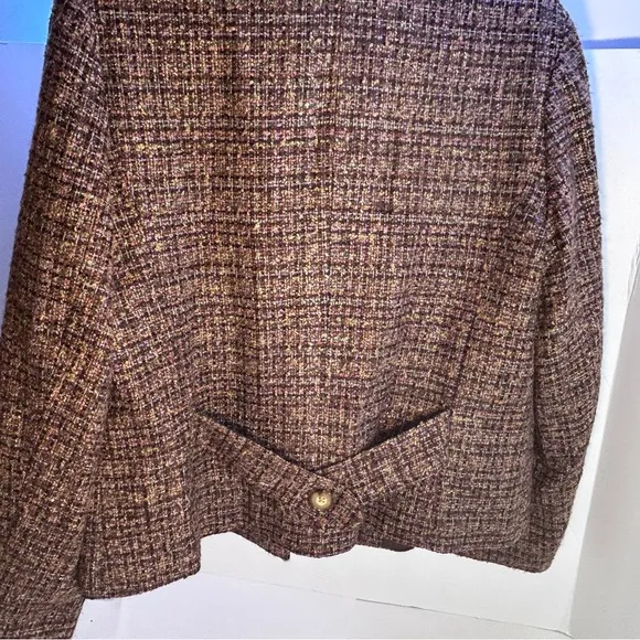 ORVIS Tweed Women’s Blazer Brown Multi Color Size 14