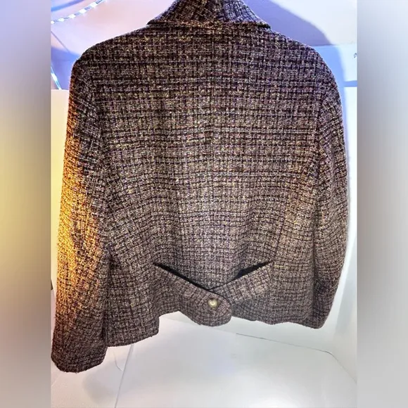 ORVIS Tweed Women’s Blazer Brown Multi Color Size 14