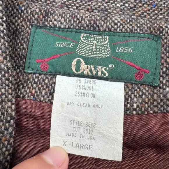 Orvis Vintage Wool Tweed Blazer Jacket