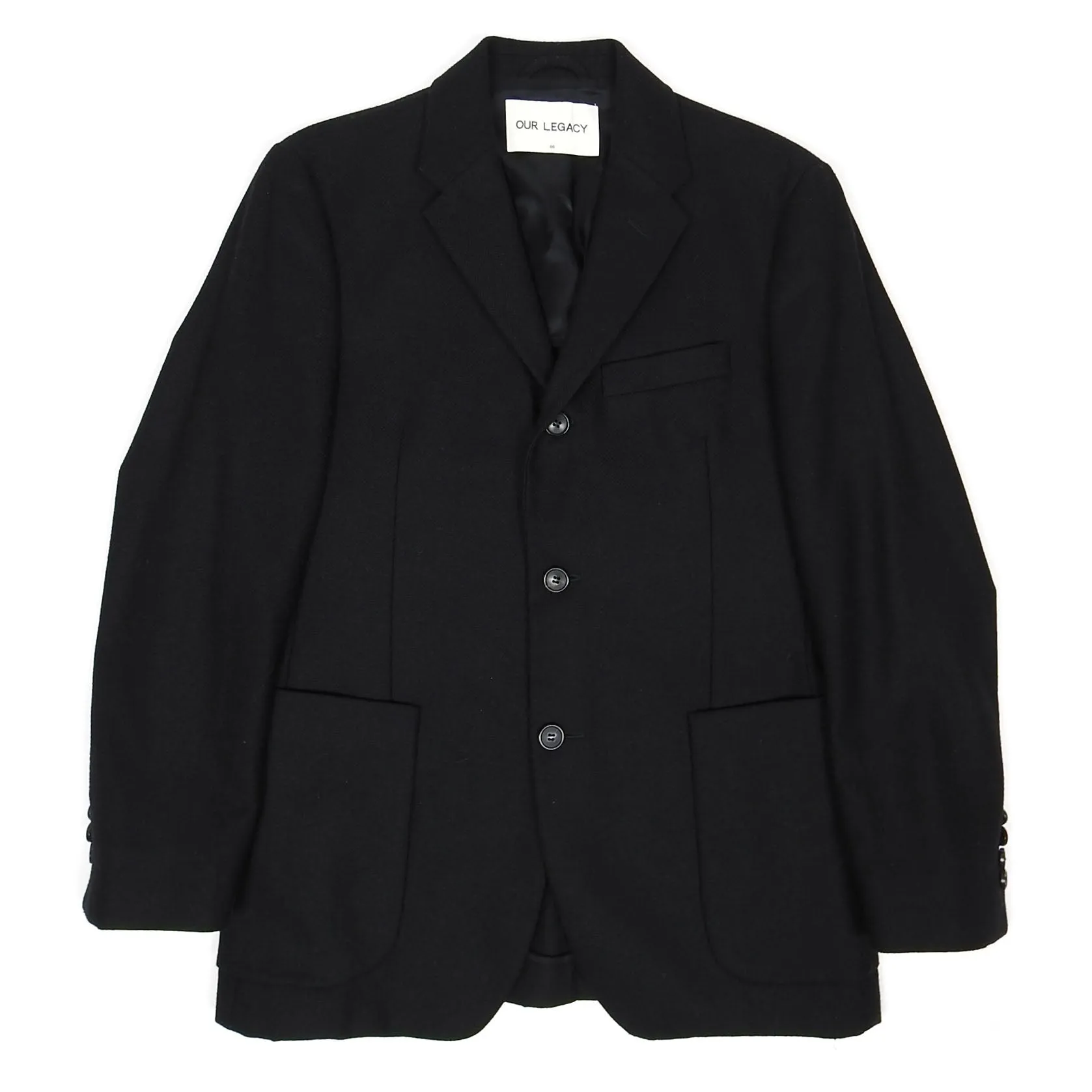 Our Legacy AW14 Black Wool Blazer Size 46