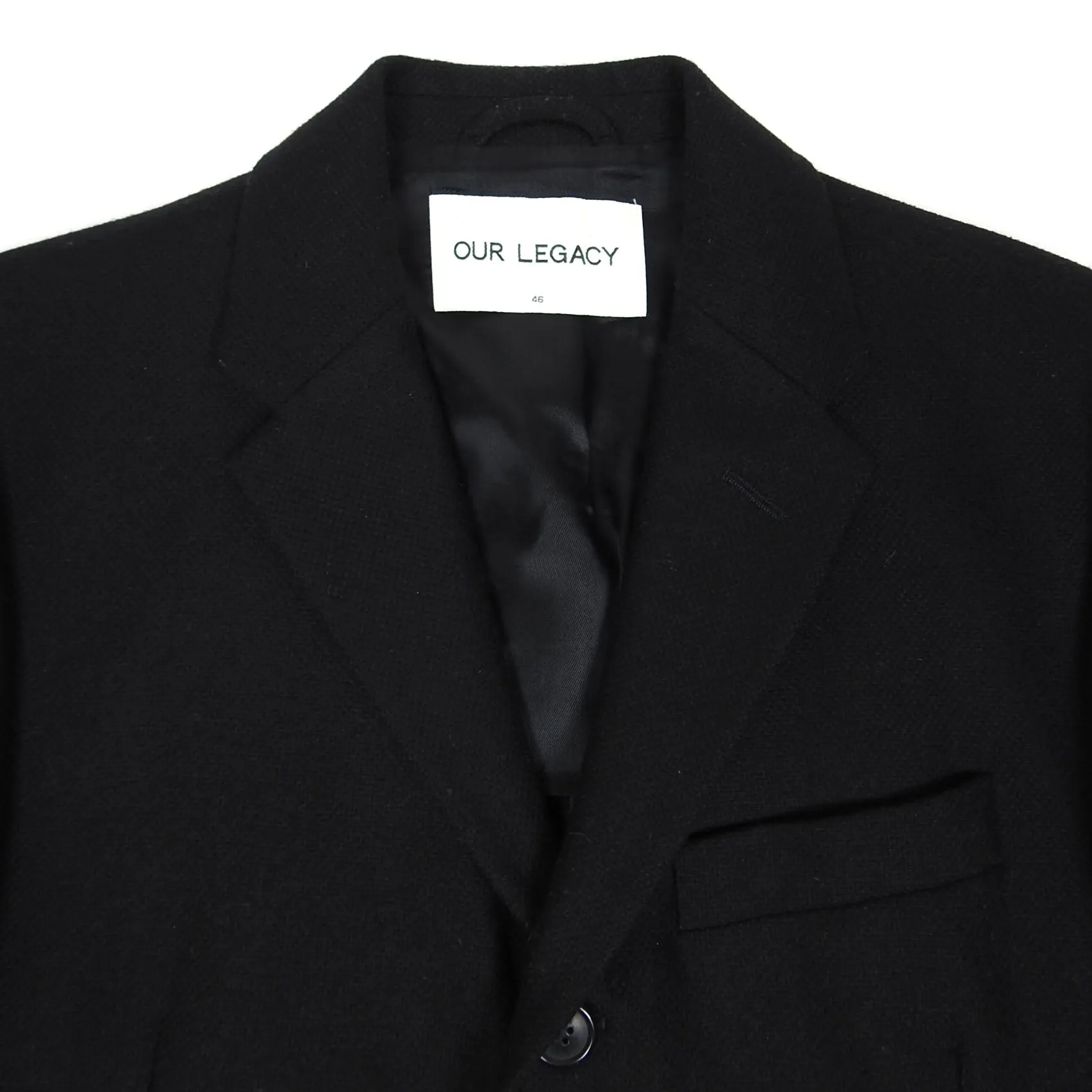 Our Legacy AW14 Black Wool Blazer Size 46