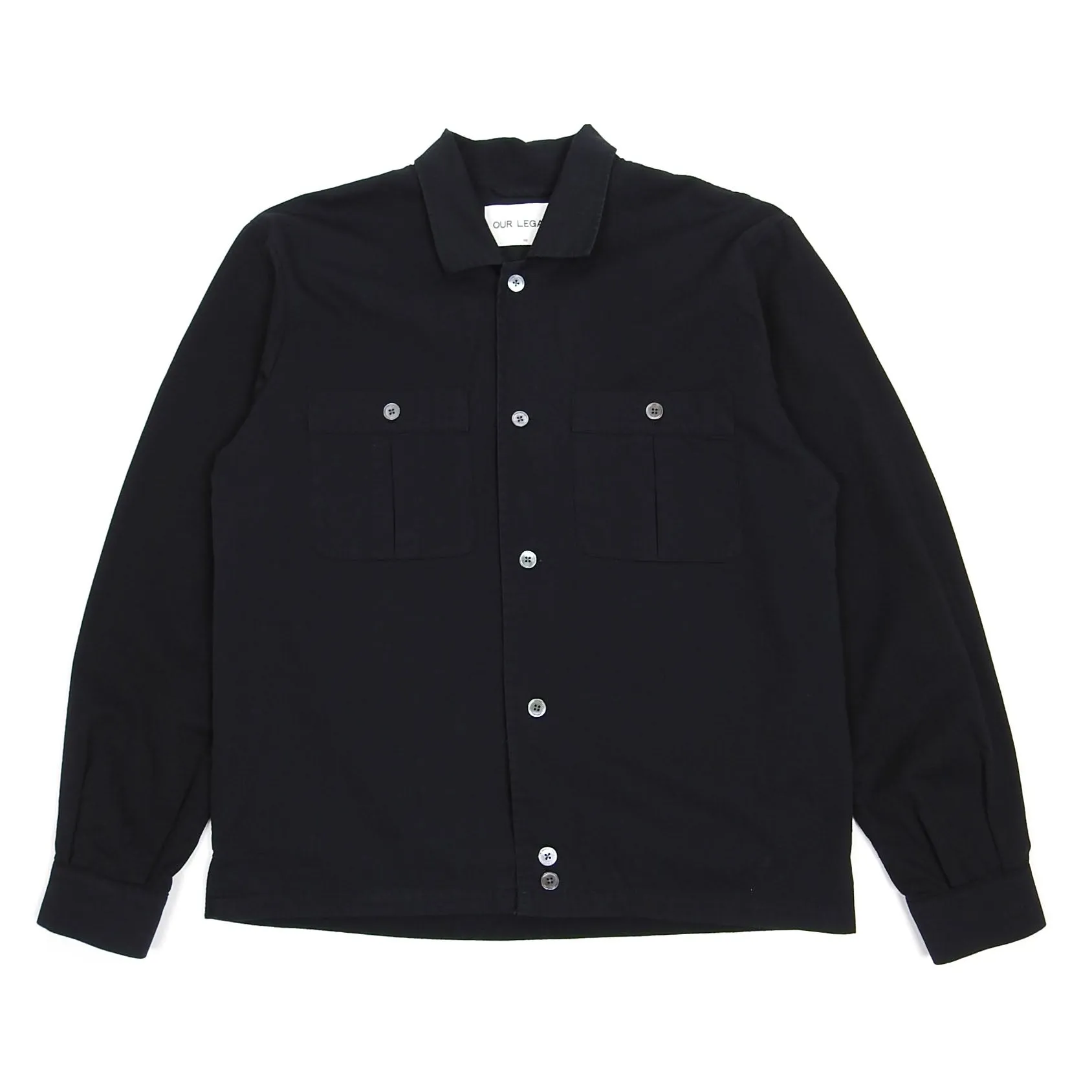 Our Legacy Black Overshirt Size 46