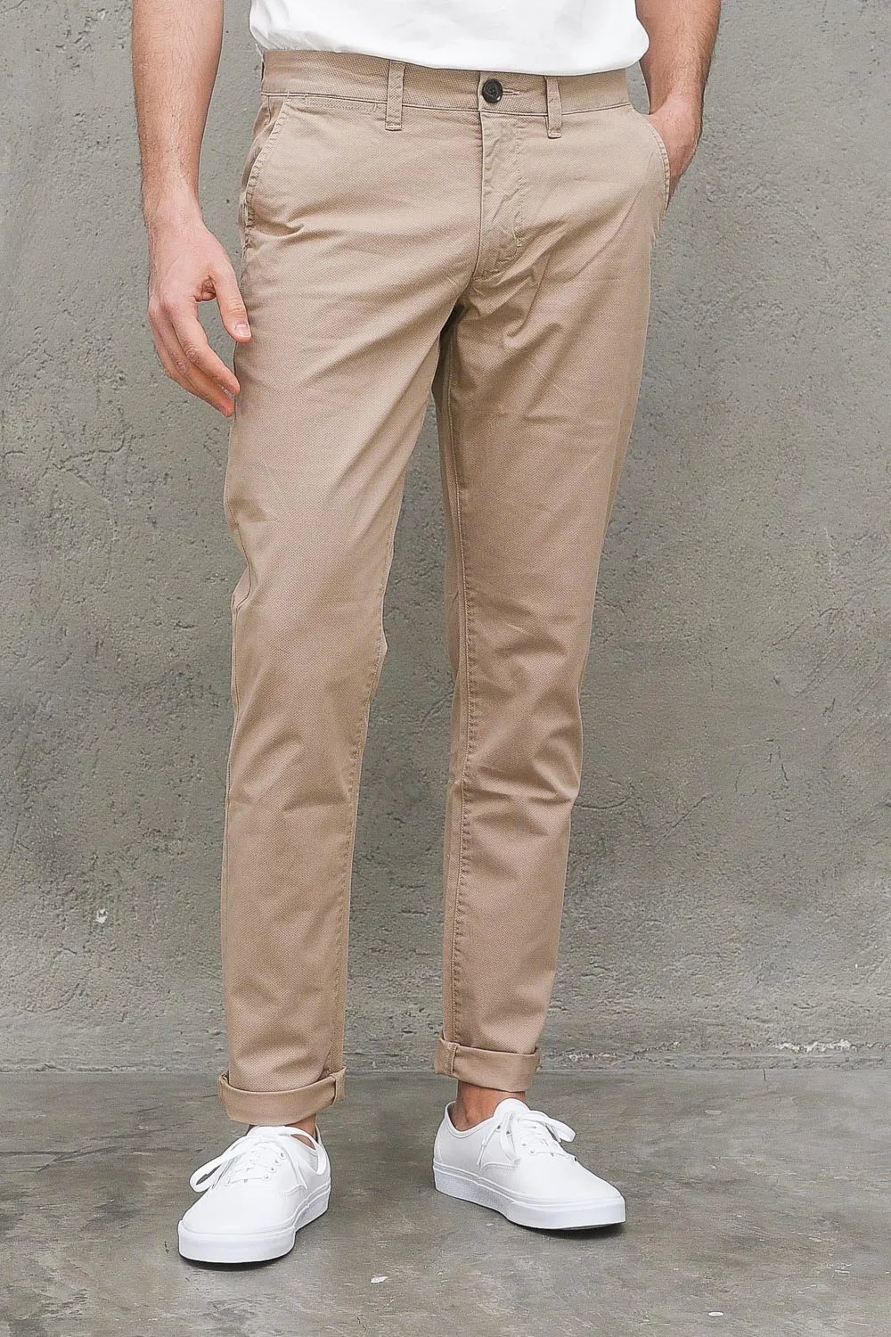 Pant Chino Slim Printed - Beige