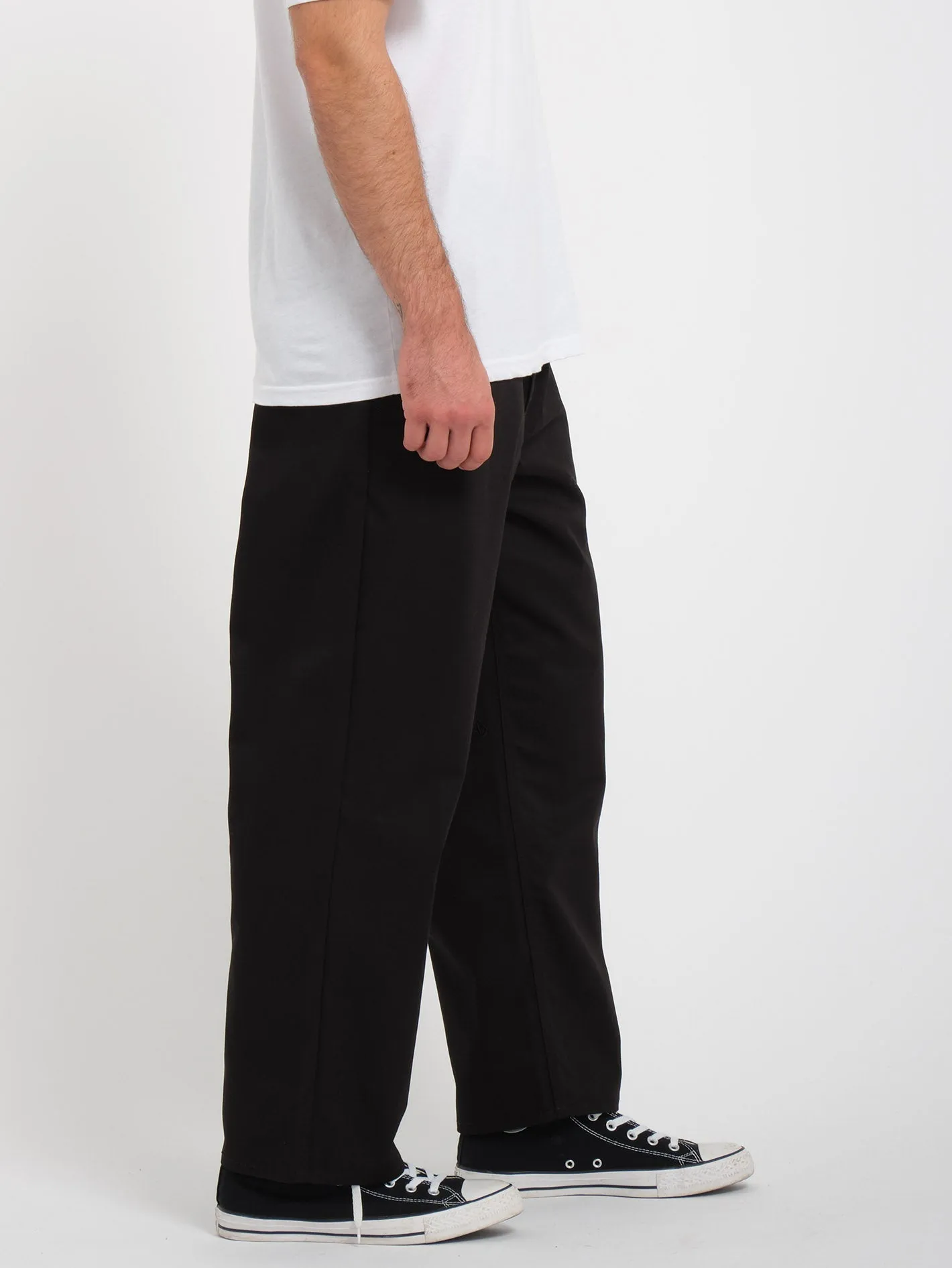 Pantalon Chino Pleat Briqlayer - BLACK