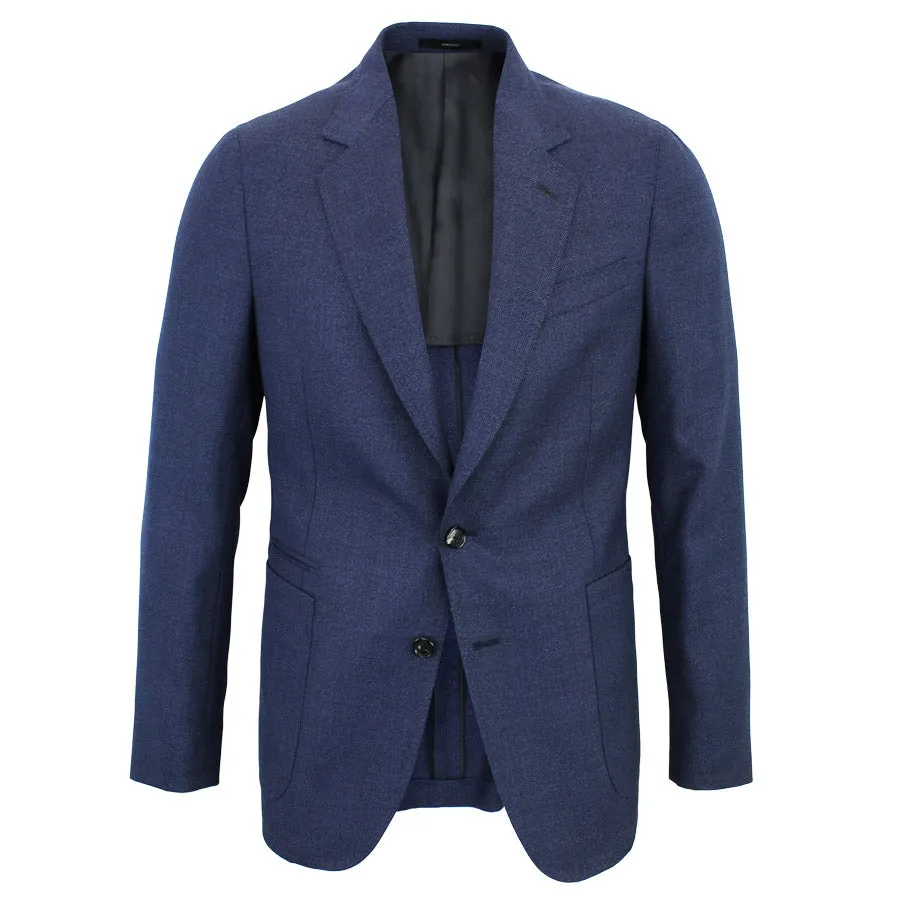 Paul Smith - Soho Fit Textured Wool Blazer in Blue