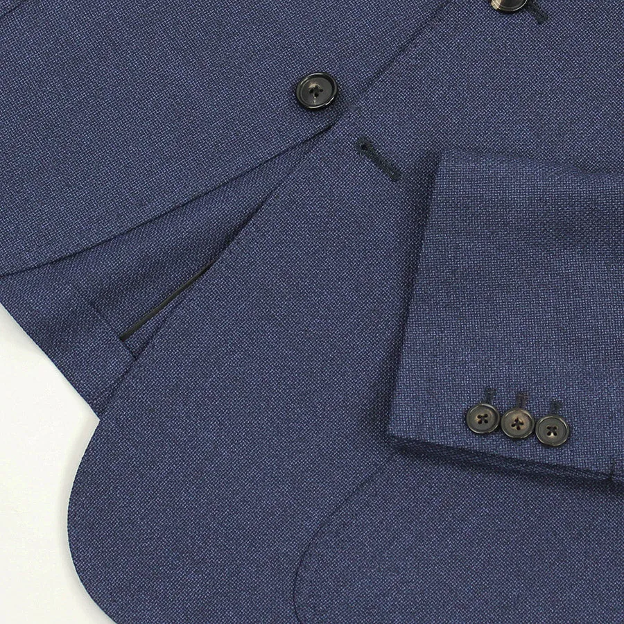 Paul Smith - Soho Fit Textured Wool Blazer in Blue
