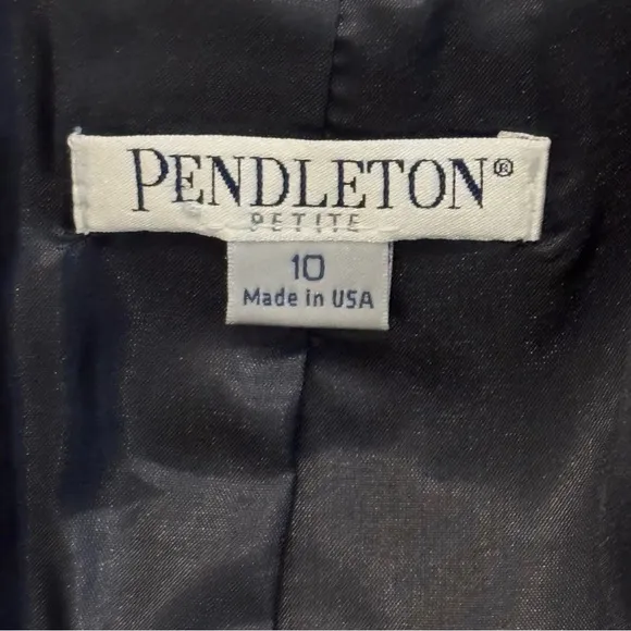 Pendleton Navy 100% Wool Blazer JacketWomen’s 10 Petite