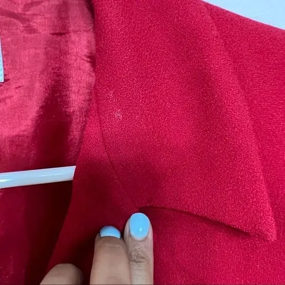 Pendleton Red Virgin Wool Petite Blazer 10 Women vintage