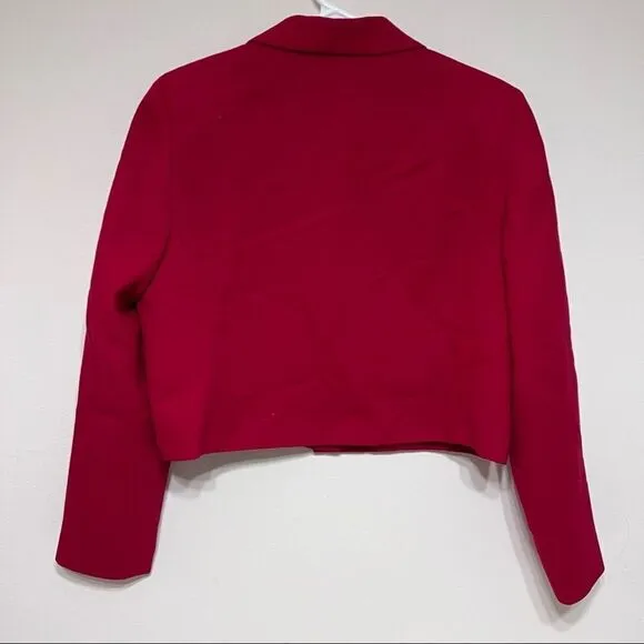 Pendleton Red Virgin Wool Petite Blazer 10 Women vintage