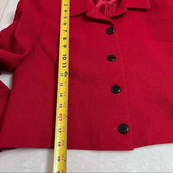 Pendleton Red Virgin Wool Petite Blazer 10 Women vintage
