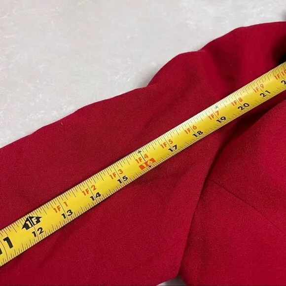 Pendleton Red Virgin Wool Petite Blazer 10 Women vintage