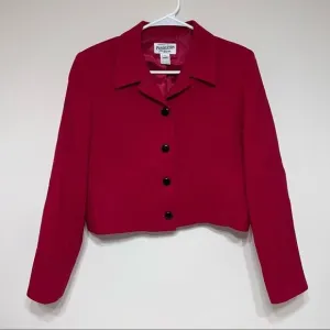 Pendleton Red Virgin Wool Petite Blazer 10 Women vintage