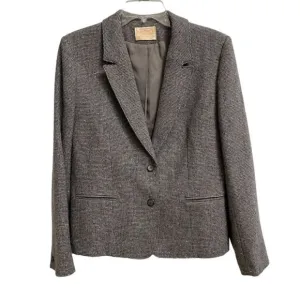 Pendleton Two Button Virgin Wool Blazer Women's Size 10-12 Grey Office