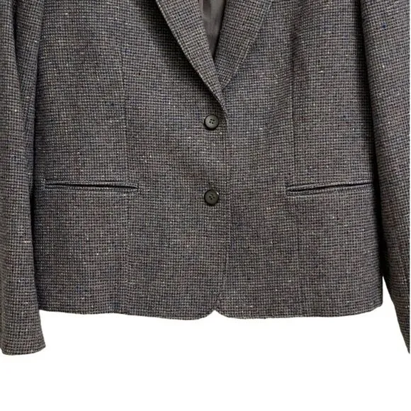Pendleton Two Button Virgin Wool Blazer Women's Size 10-12 Grey Office