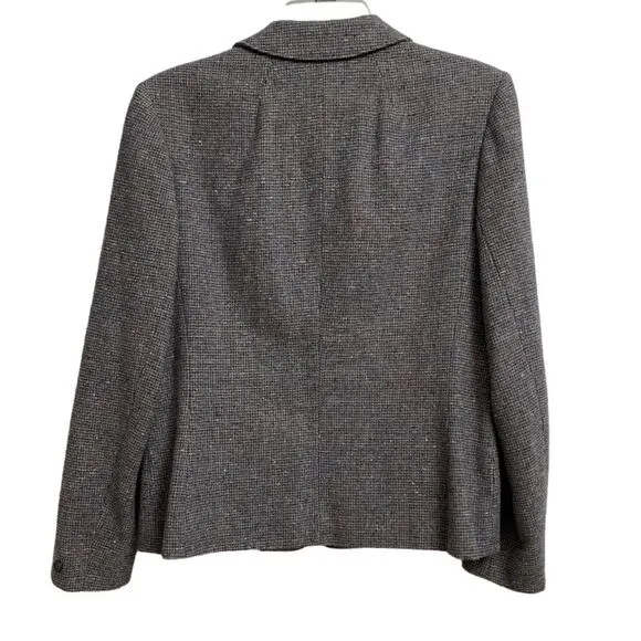 Pendleton Two Button Virgin Wool Blazer Women's Size 10-12 Grey Office