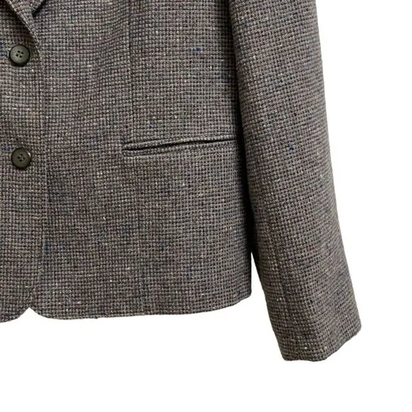 Pendleton Two Button Virgin Wool Blazer Women's Size 10-12 Grey Office