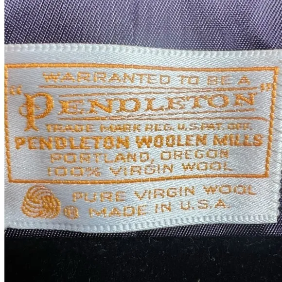 Pendleton Vintage 100% Wool Single Button Blazer Purple 12
