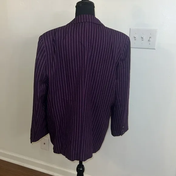 Pendleton Virgin Wool Double Breasted Pinstripe Blazer, Sz. 16