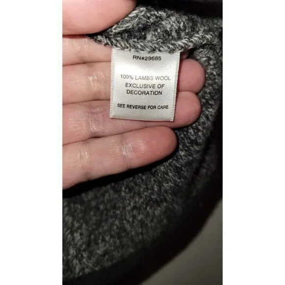 Pendleton Wool Grey Black Floral Embroidered Jacket Blazer Size S P