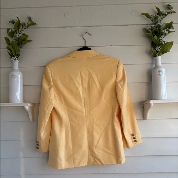 Pendleton Yellow Wool Two Button Blazer Jacket Size 8 (see measurements)