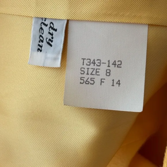 Pendleton Yellow Wool Two Button Blazer Jacket Size 8 (see measurements)