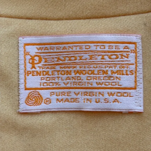 Pendleton Yellow Wool Two Button Blazer Jacket Size 8 (see measurements)