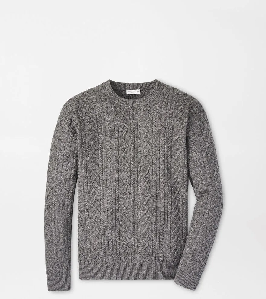 Peter Millar - Crescent Ridge Cable Crew - Gale Grey