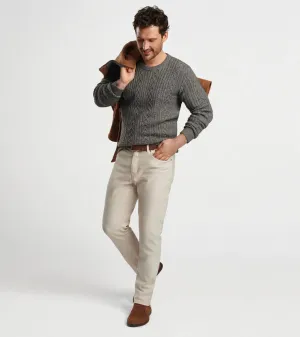 Peter Millar - Crescent Ridge Cable Crew - Gale Grey