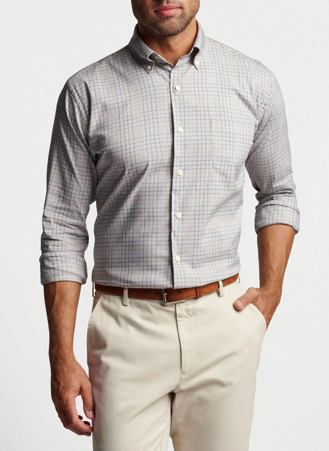 Peter Millar - Thacker Crown Lite Cotton-Blend Sport Shirt - British Grey