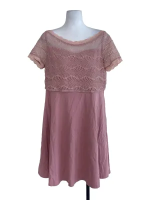 Pink Laced A Line Dress
