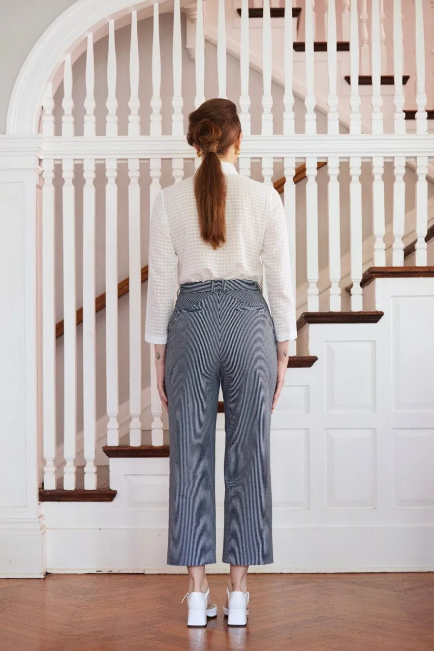 Piper Pant in Striped Denim
