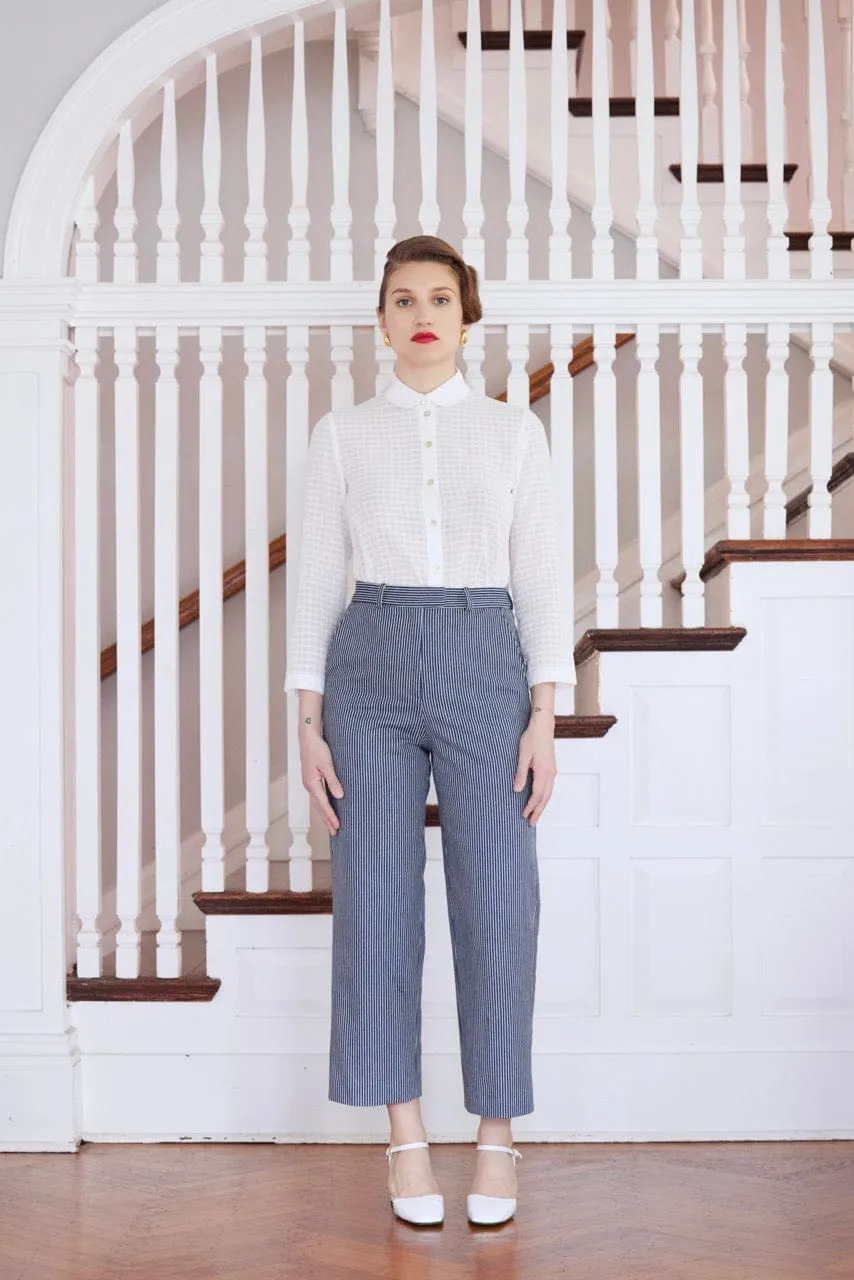 Piper Pant in Striped Denim