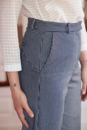 Piper Pant in Striped Denim