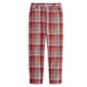 Plaid Faux Zip Pant -- Harvest Check
