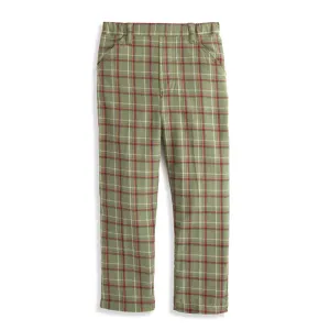 Plaid Faux Zip Pant -- Hunter Plaid