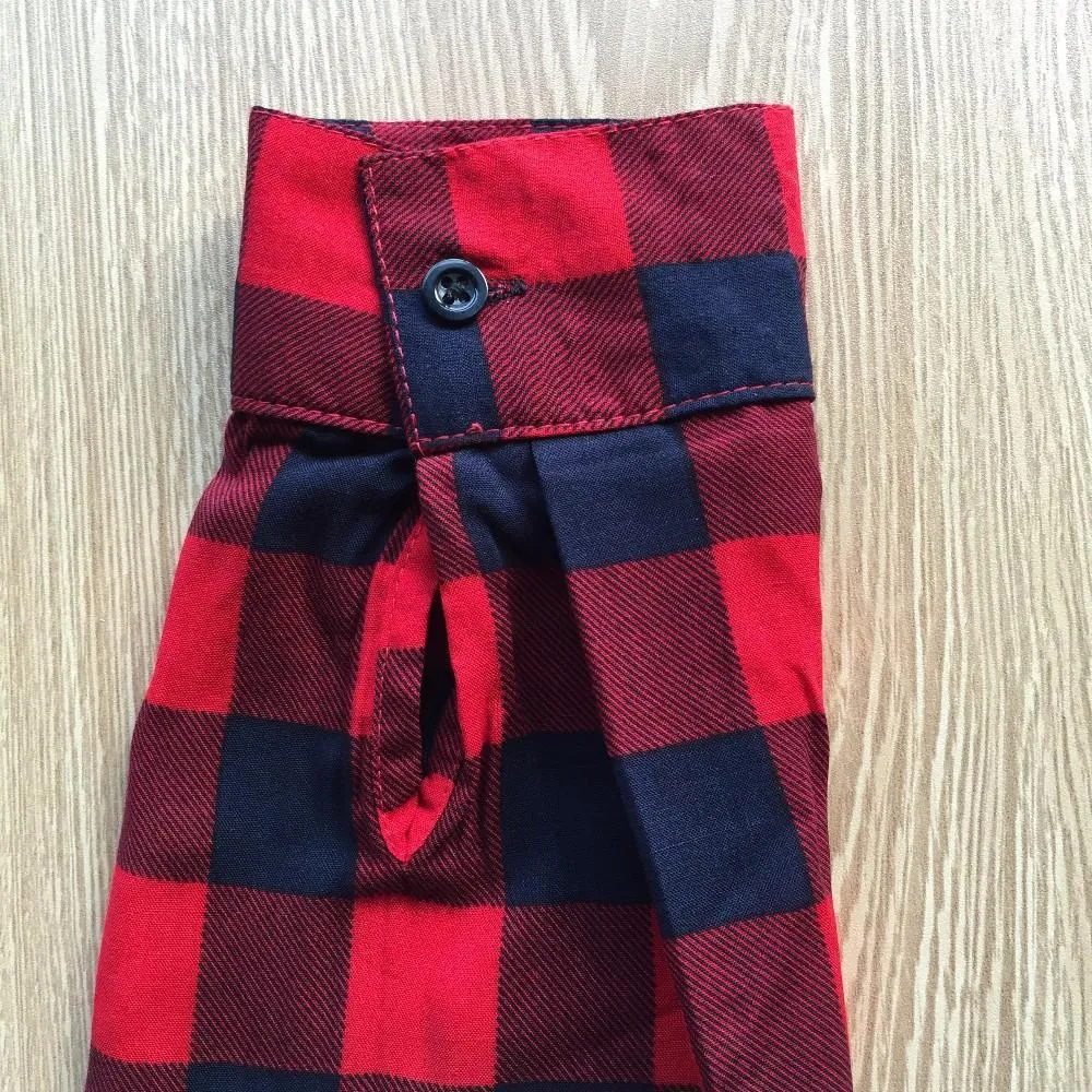 Plaid Off Shoulder Shirt
