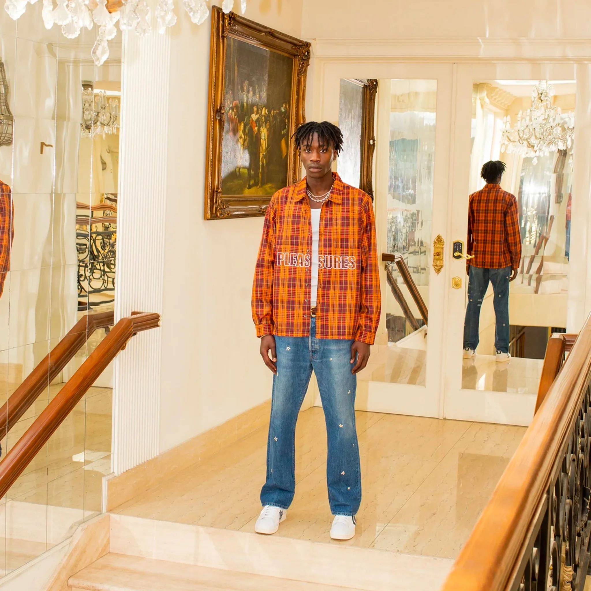 PLEASURES Shade Plaid Work Shirt