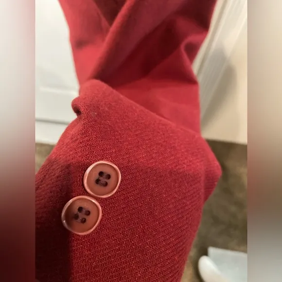 PlumTree~Wescott Canada~Vintage~Maroon Tweed~One-Button~Blazer~Pockets~Size S/M