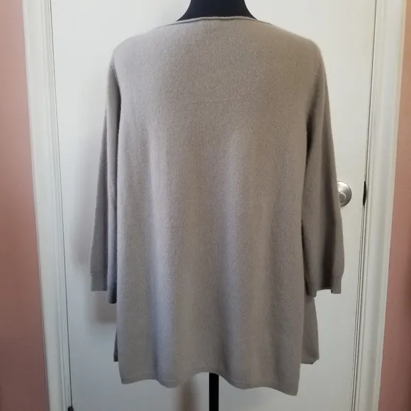 POETRY Cashmere Beige U Neckline Sweater Size 12