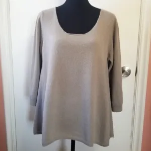 POETRY Cashmere Beige U Neckline Sweater Size 12