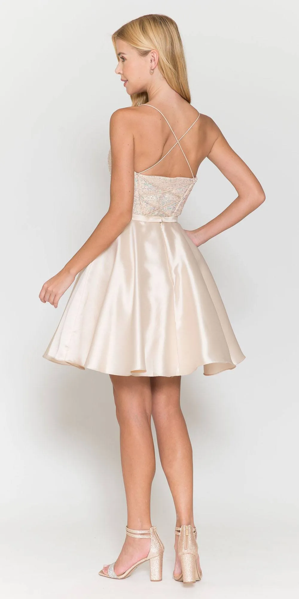 Poly USA 8730 Short A-Line Party Dress